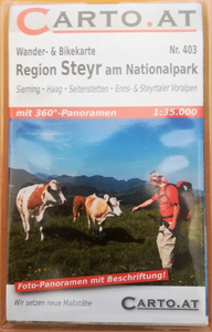 Wander- & Bikekarte Region Steyr am Nationalpark